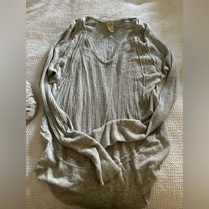 Gray free people thermal long sleeve